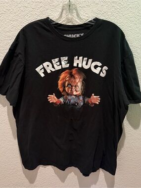 Chucky 'Free Hugs' Black Kids Graphic Tee